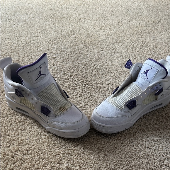 Jordan White and Purple Sneakers
